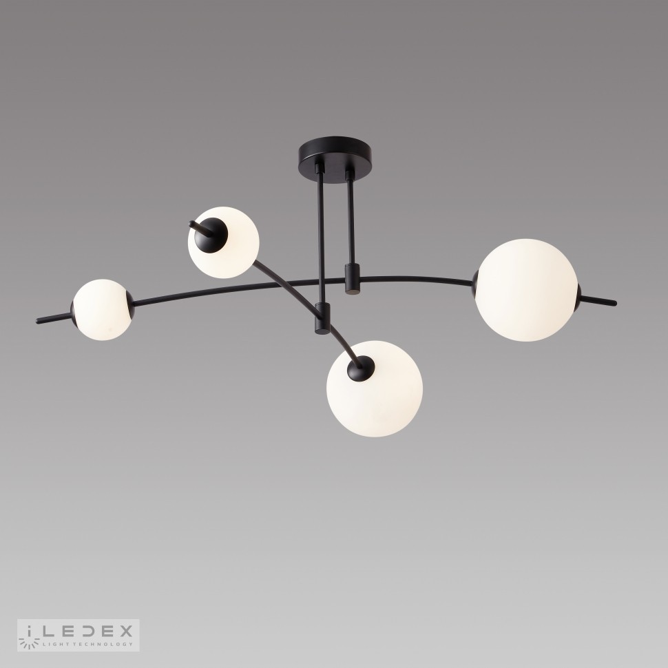 Потолочная люстра ILedex Epical 6827-4 BK+WH