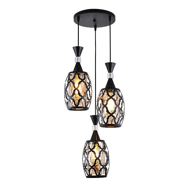 Светильник подвесной Seven Fires Dzhulius SF4047/3P-BK-AM