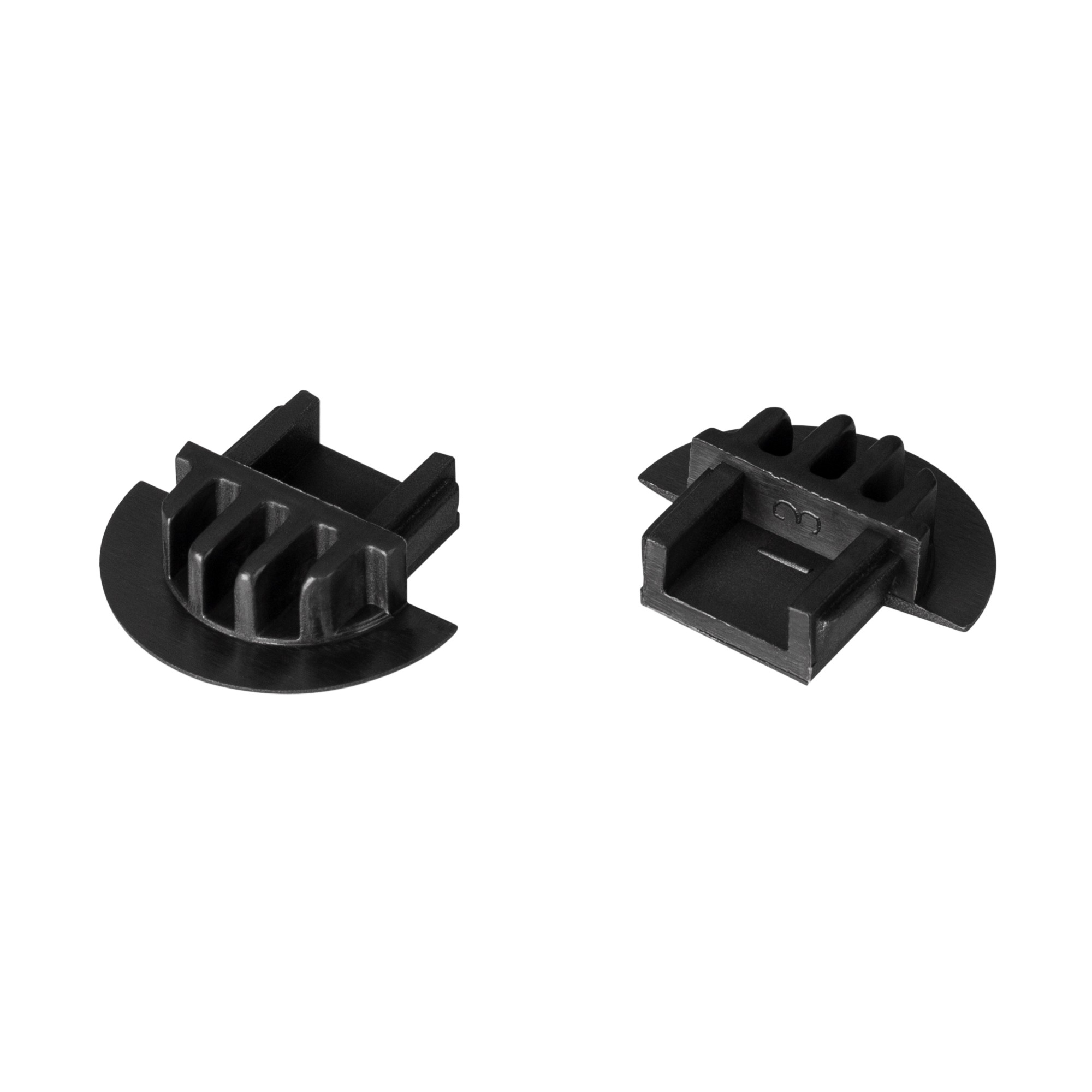 Чёрная глухая заглушка пластиковая для профиля MIC-F-2000 Arlight MIC 030795