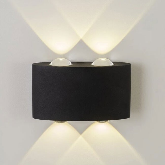 Уличный настенный светильник AM Group Am307 AM307-4X1 W BK 4000K