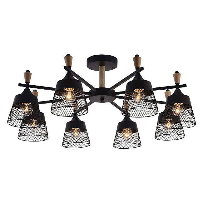 Потолочная люстра Seven Fires Olban SF3389/8C-BK-WD
