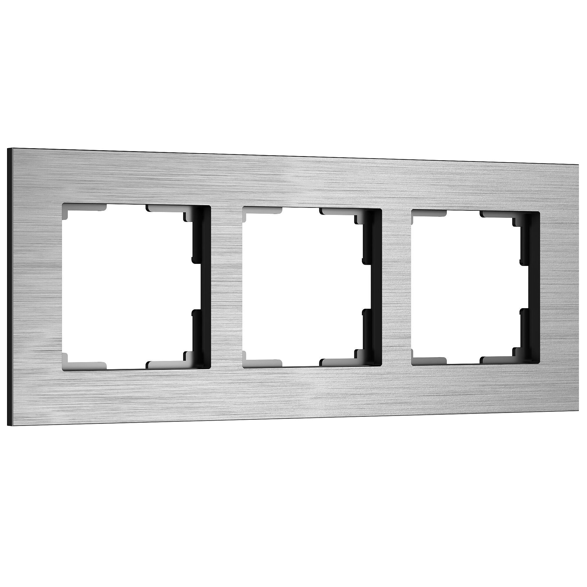 Рамка Werkel W0033506/ Рамка на 3 поста AluMax (алюминий)