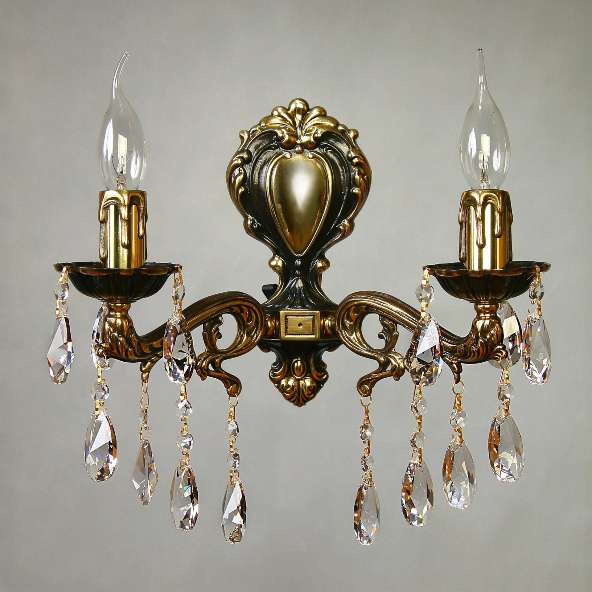 Настенное бра Ambiente Leon 2128/2 PB Tear drop