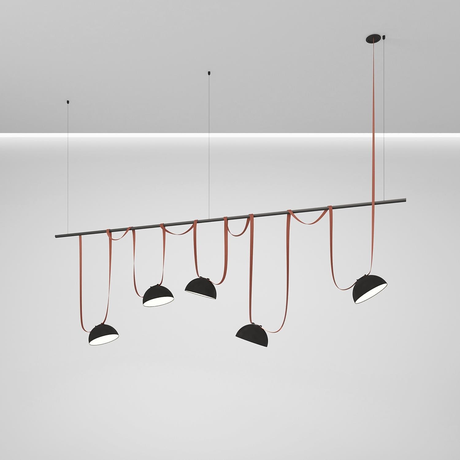 Комплект ременной трековой системы на штанге Rod Denkirs Belty Set DK55SET06-01-BR