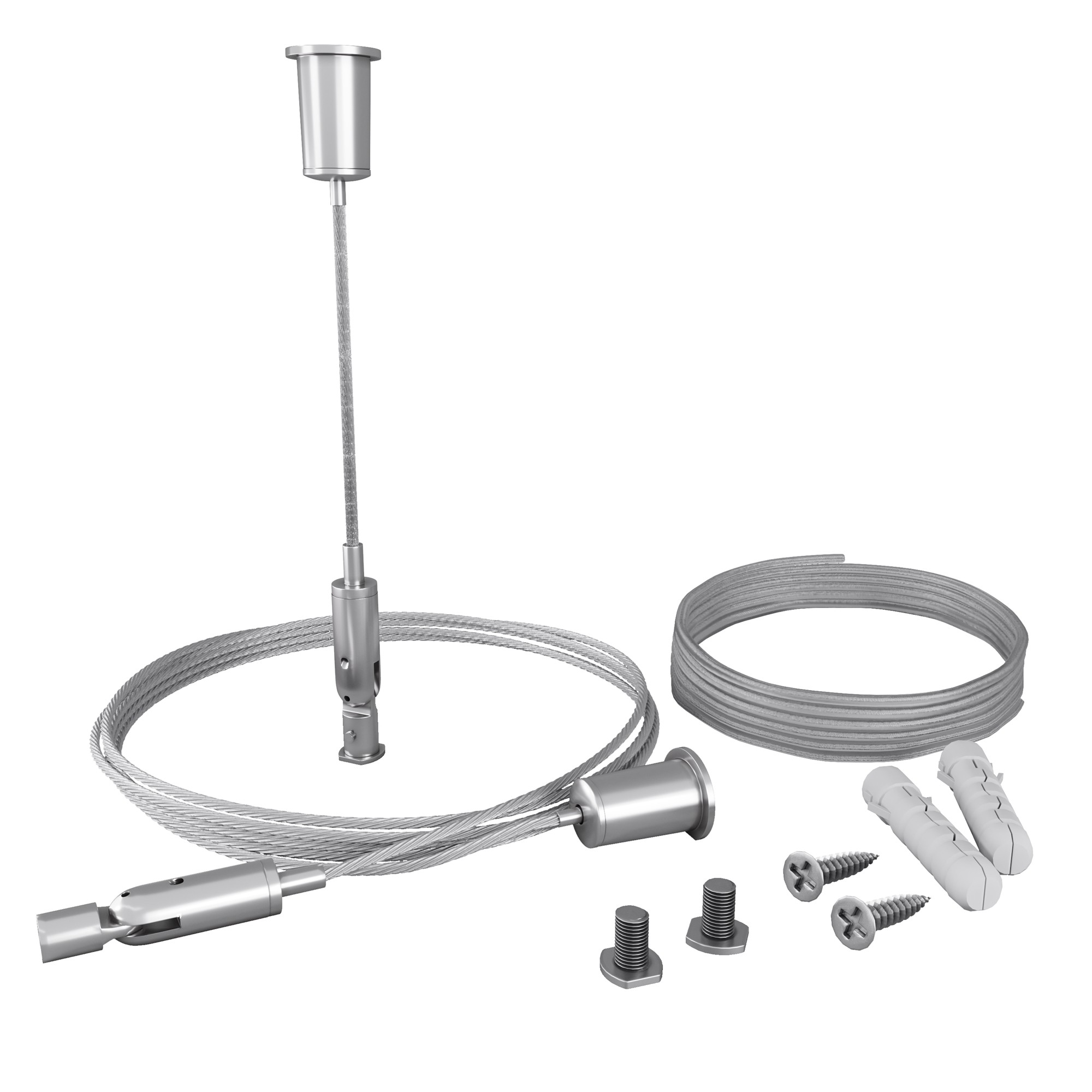 Комплект подвесов для радиусного профиля 2м с проводом питания Maytoni Заглушки и крепления для профиля ALM-3535R-PE-2M