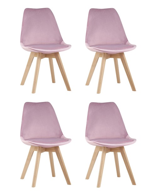 Комплект стульев Stool Group Frankfurt Y863 velvet pink BOX EAMES