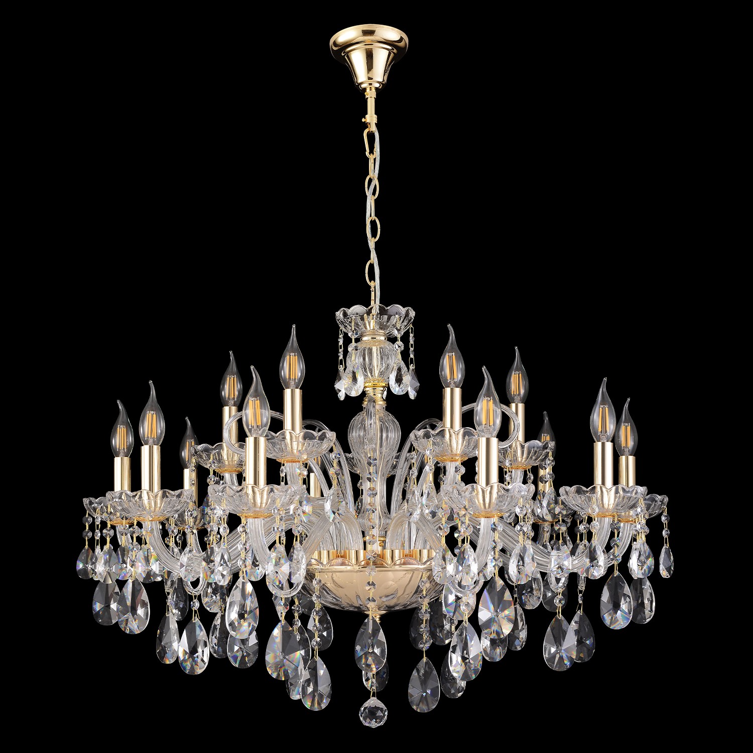 Подвесная люстра Crystal Lux Monica MONICA SP10+5 GOLD