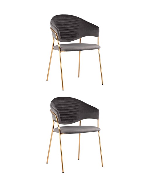 Комплект стульев Stool Group Эвита FDC8022 DARK GREY FUT-81 BOX