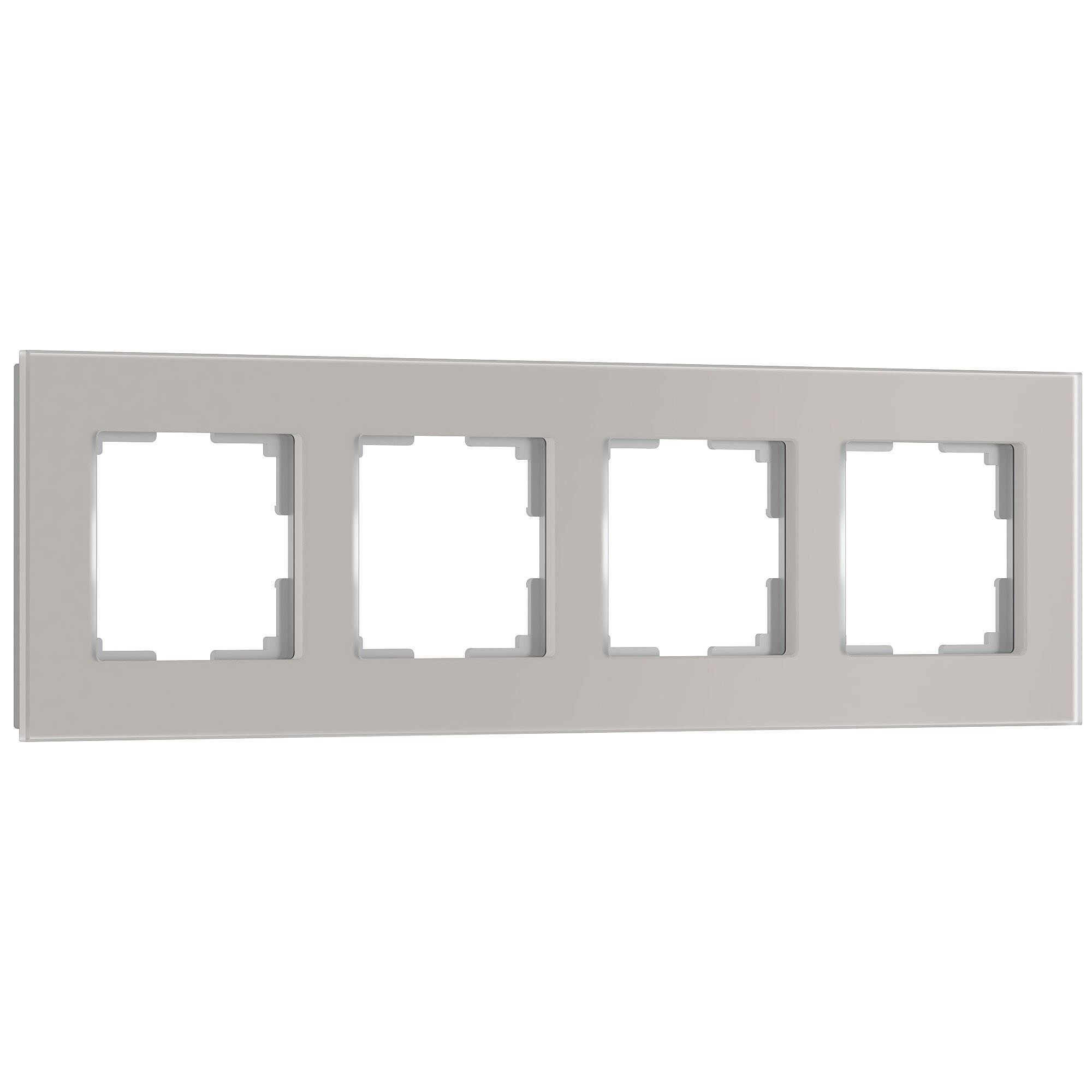 Рамка Werkel Senso дымчатый soft-touch W0043117/ Рамка на 4 поста Senso (дымчатый, стекло soft-touch)