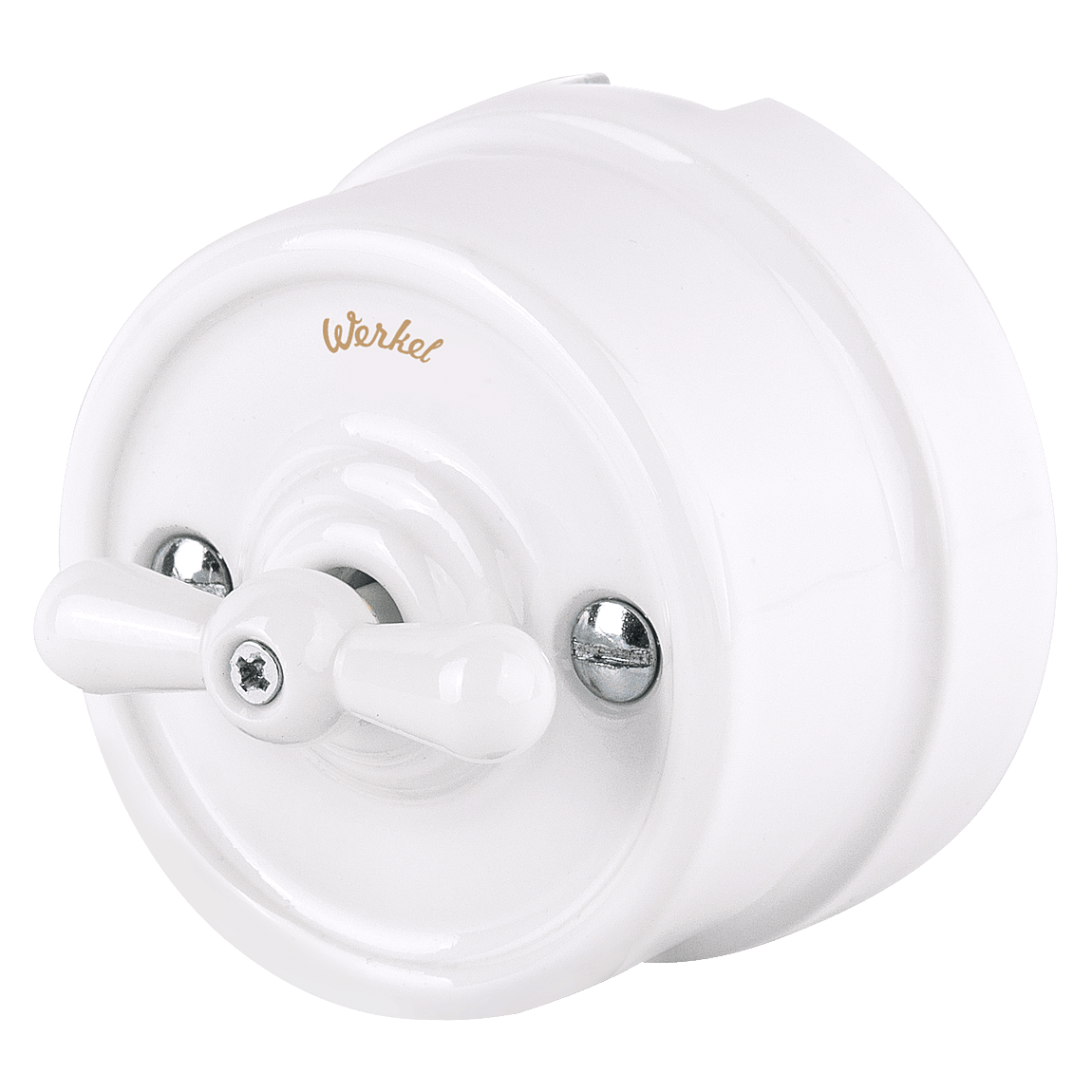 Выключатель Werkel Накладные ретро механизмы Ретро белые W5620001/ Выключатель на 4 положения двухклавишный (белый) Ретро