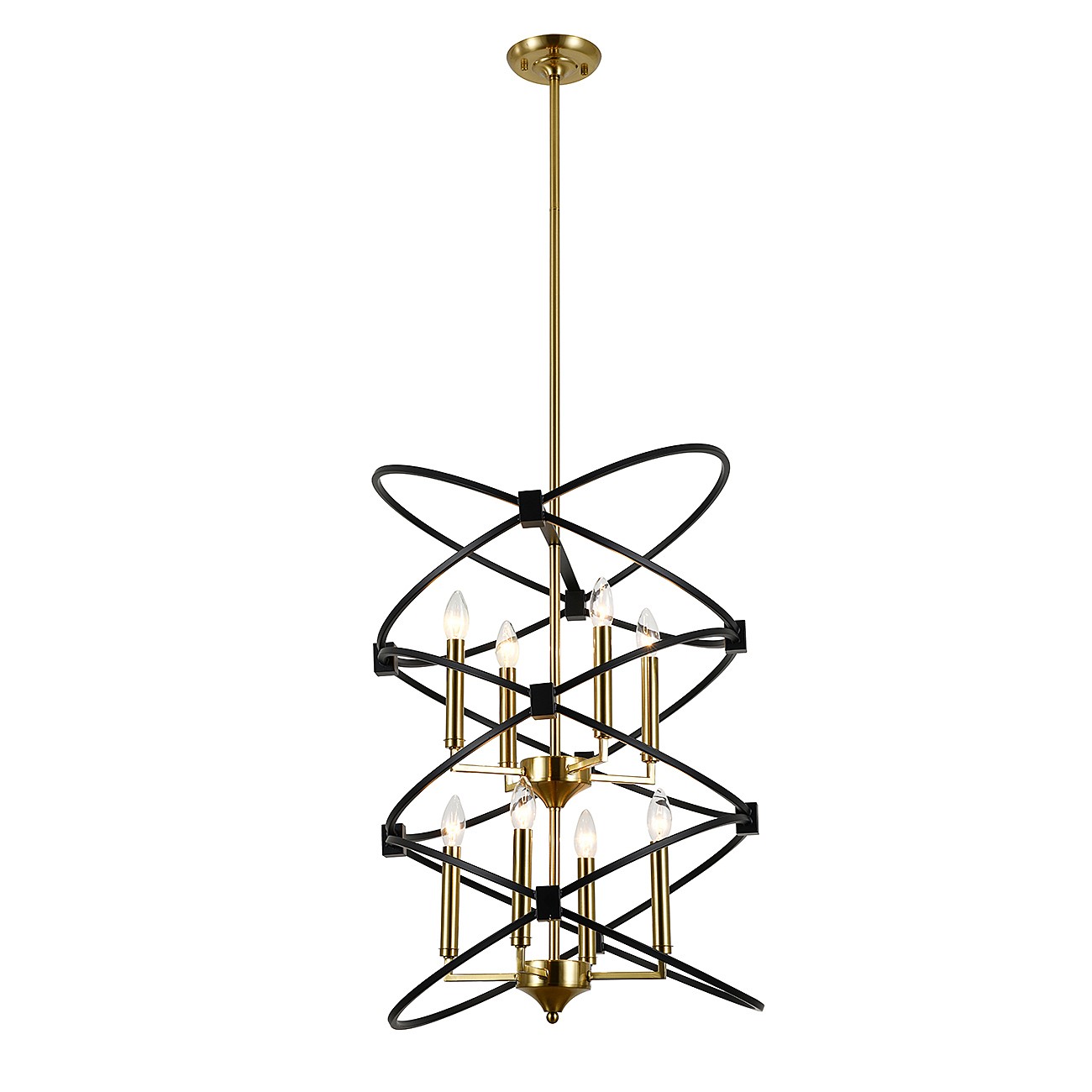 Люстра на штанге Indigo Trionfo V000486 10020/8R Black