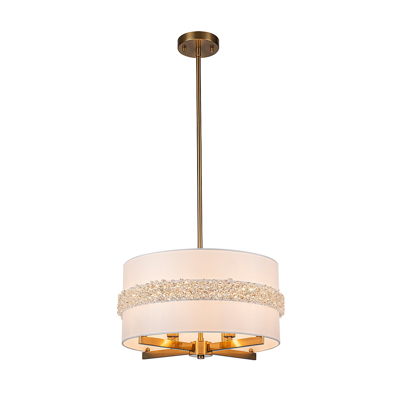 Люстра на штанге Indigo Effetto V000514 13030/4R Brass