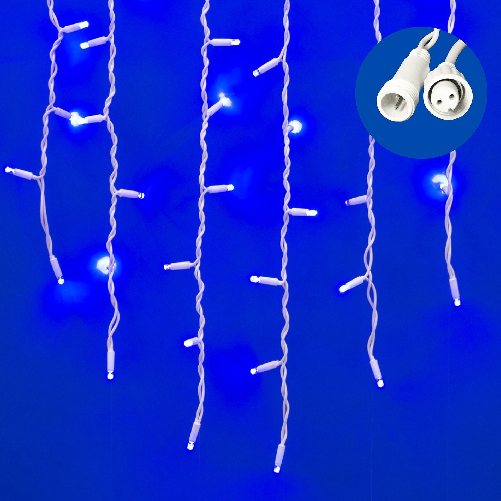 Бахрома светодиодная со статическим свечением, 3м Uniel ULD-B3010-200/SWK BLUE IP67