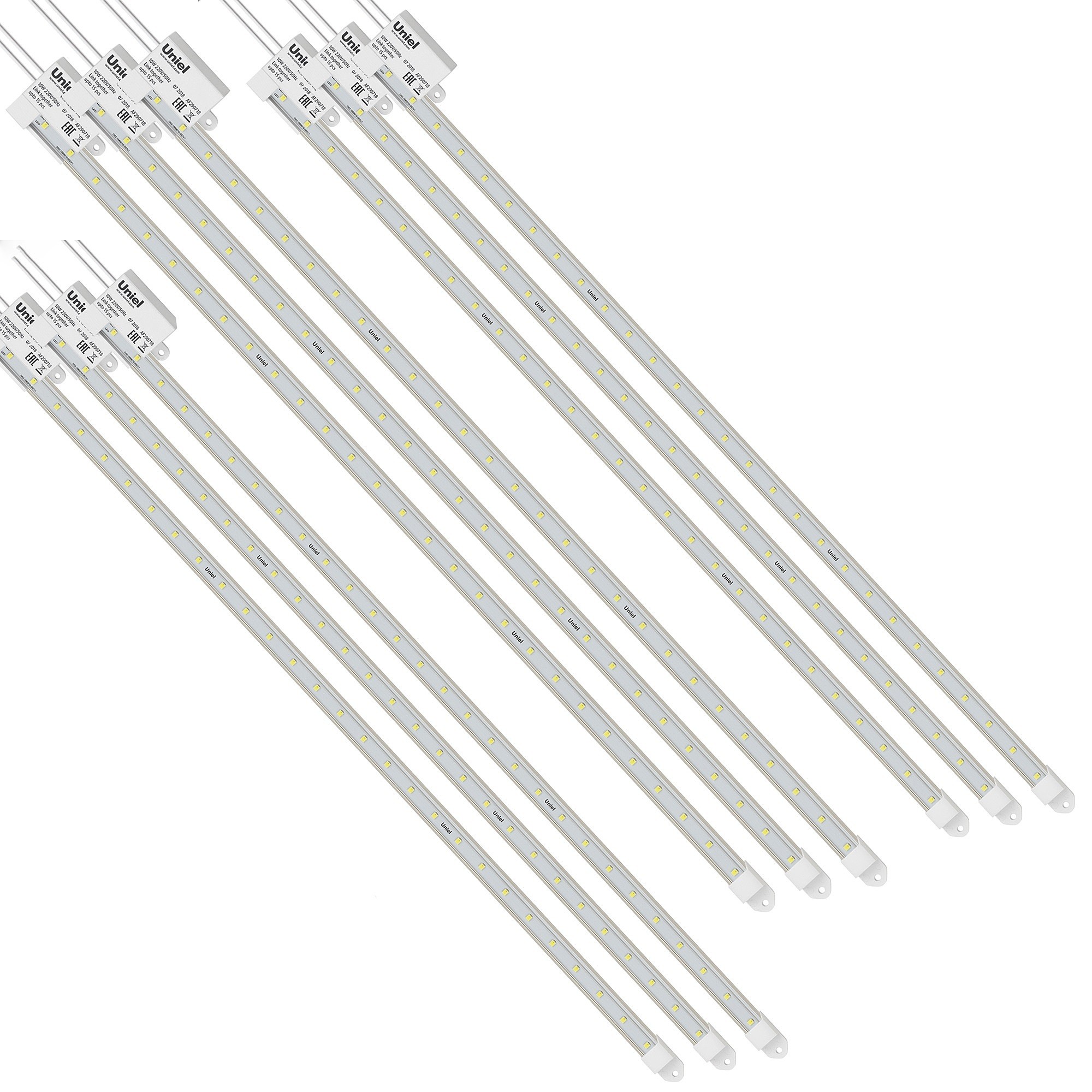 Светильник для растений светодиодный линейный, 600мм Uniel ULY-P90-10W/SPFR/K IP65 AC220V CLEAR KIT09