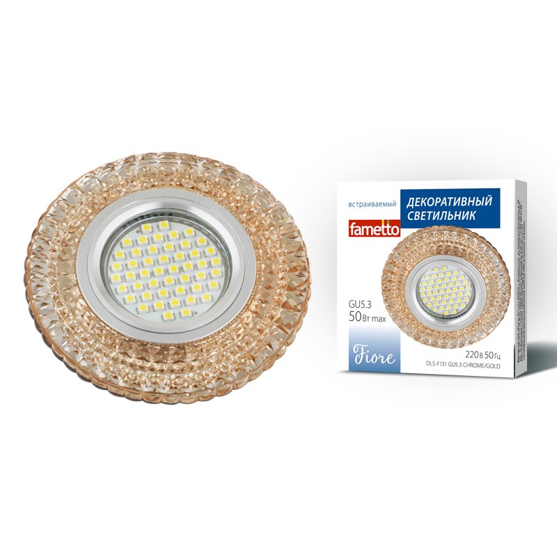 Встраиваемый светильник Fametto Fiore DLS-F131 GU5.3 CHROME/GOLD