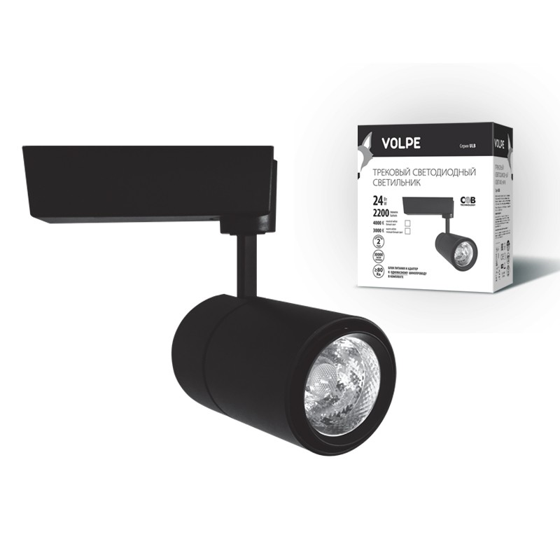 Трековый светильник Volpe Ulb-q252 ULB-Q252 24W/NW/H BLACK