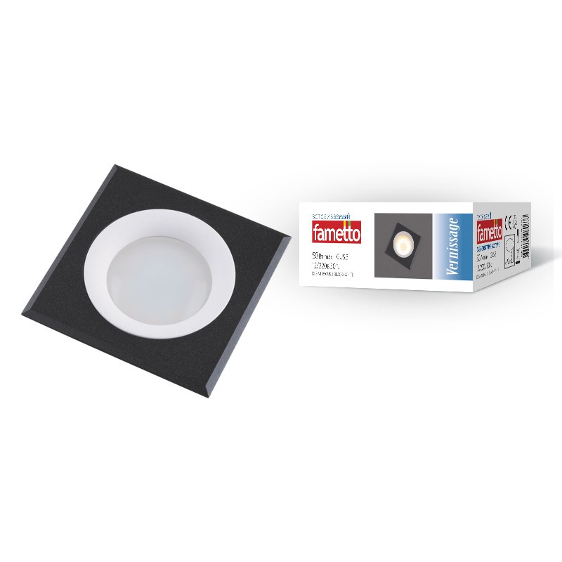 Встраиваемый светильник Fametto Vernissage DLS-V108 GU5.3 BLACK+WHITE