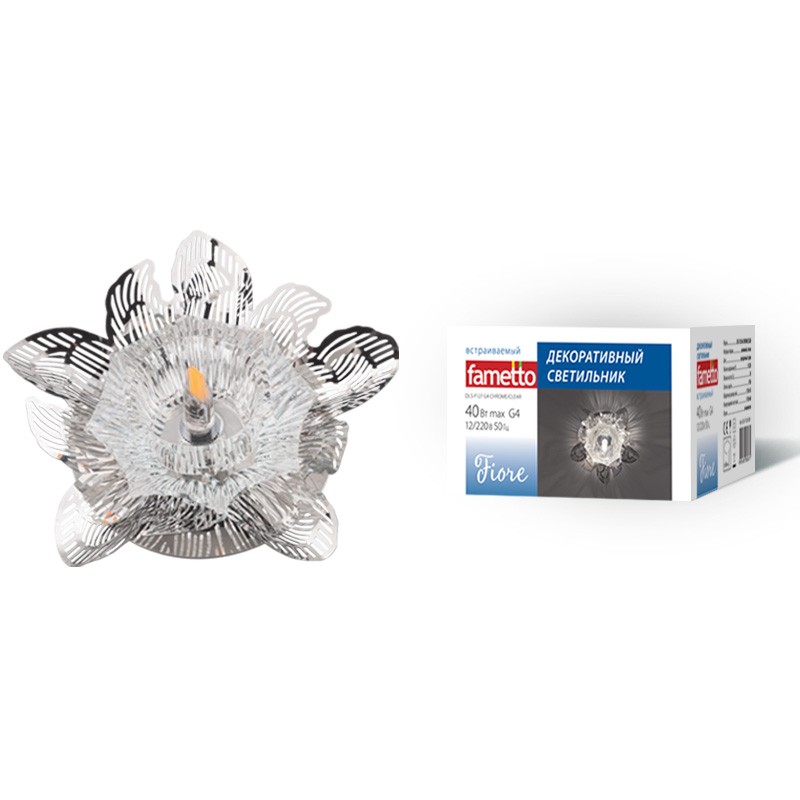Встраиваемый светильник Fametto Fiore DLS-F127 G4 CHROME/CLEAR