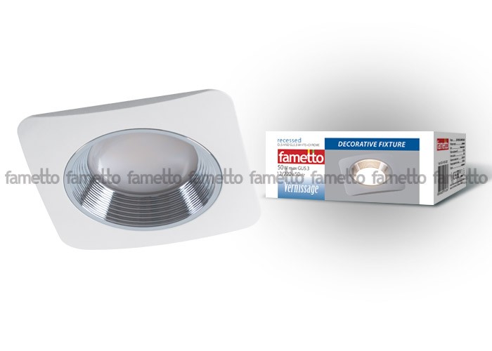 Встраиваемый светильник Fametto Vernissage DLS-V102 GU5.3 WHITE+CHROME