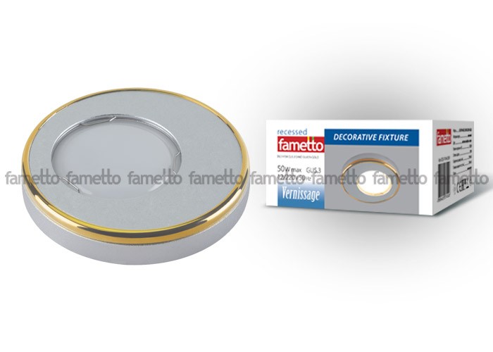 Встраиваемый светильник Fametto Vernissage DLS-V104 GU5.3 SAND SILVER+GOLD