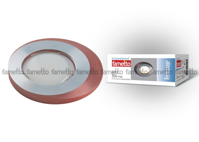 Встраиваемый светильник Fametto Vernissage DLS-V105 GU5.3 CHROME+BROWN