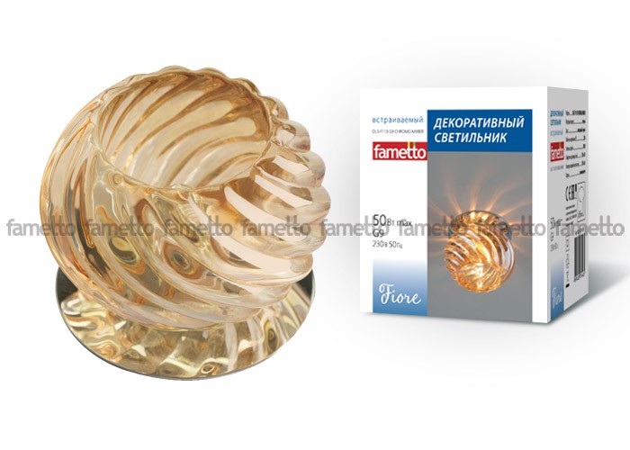 Встраиваемый светильник Fametto Fiore DLS-F113 G9 CHROME/AMBER