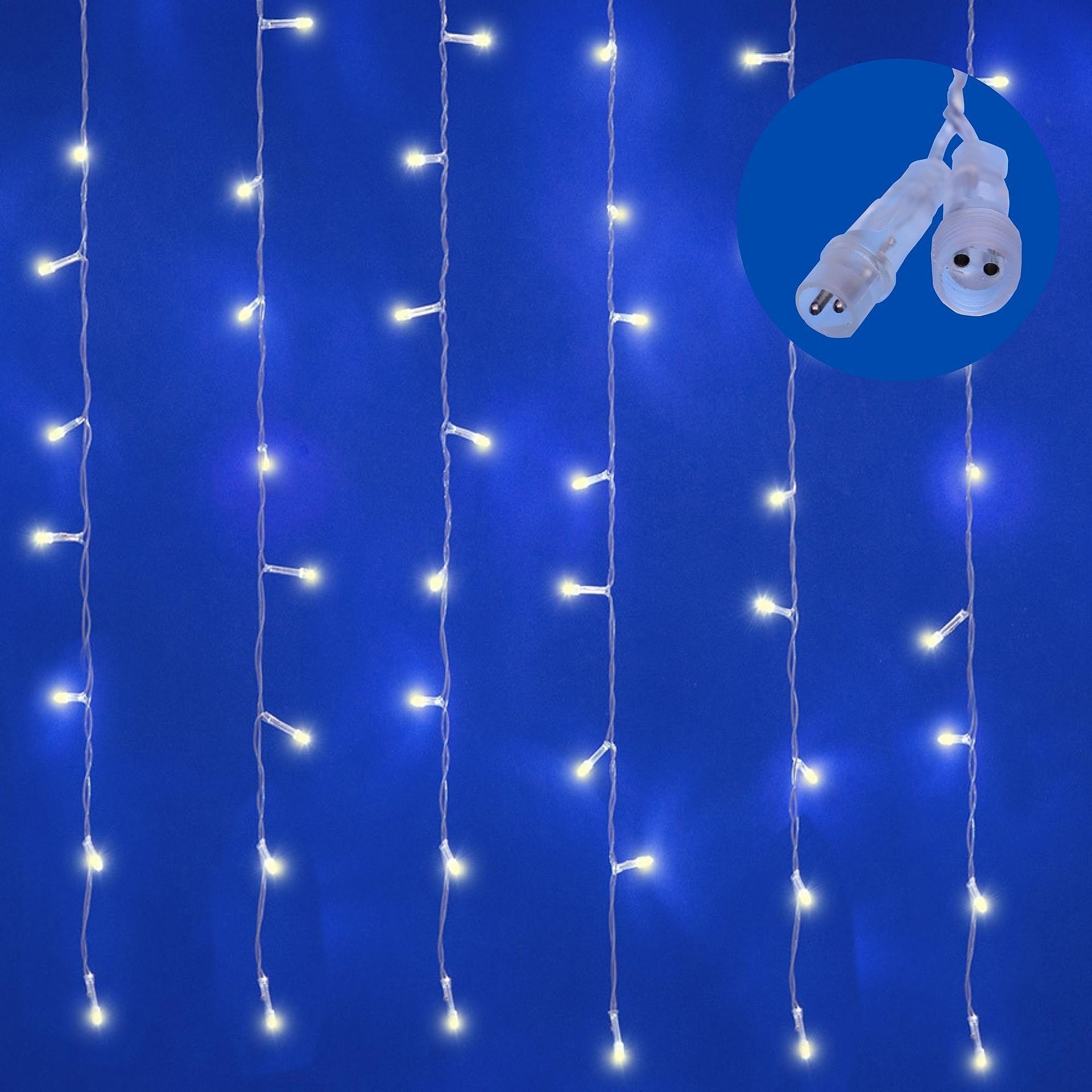 Занавес светодиодный с эффектом мерцания, 6х3м Uniel ULD-C6030-450/TTK WHITE IP44