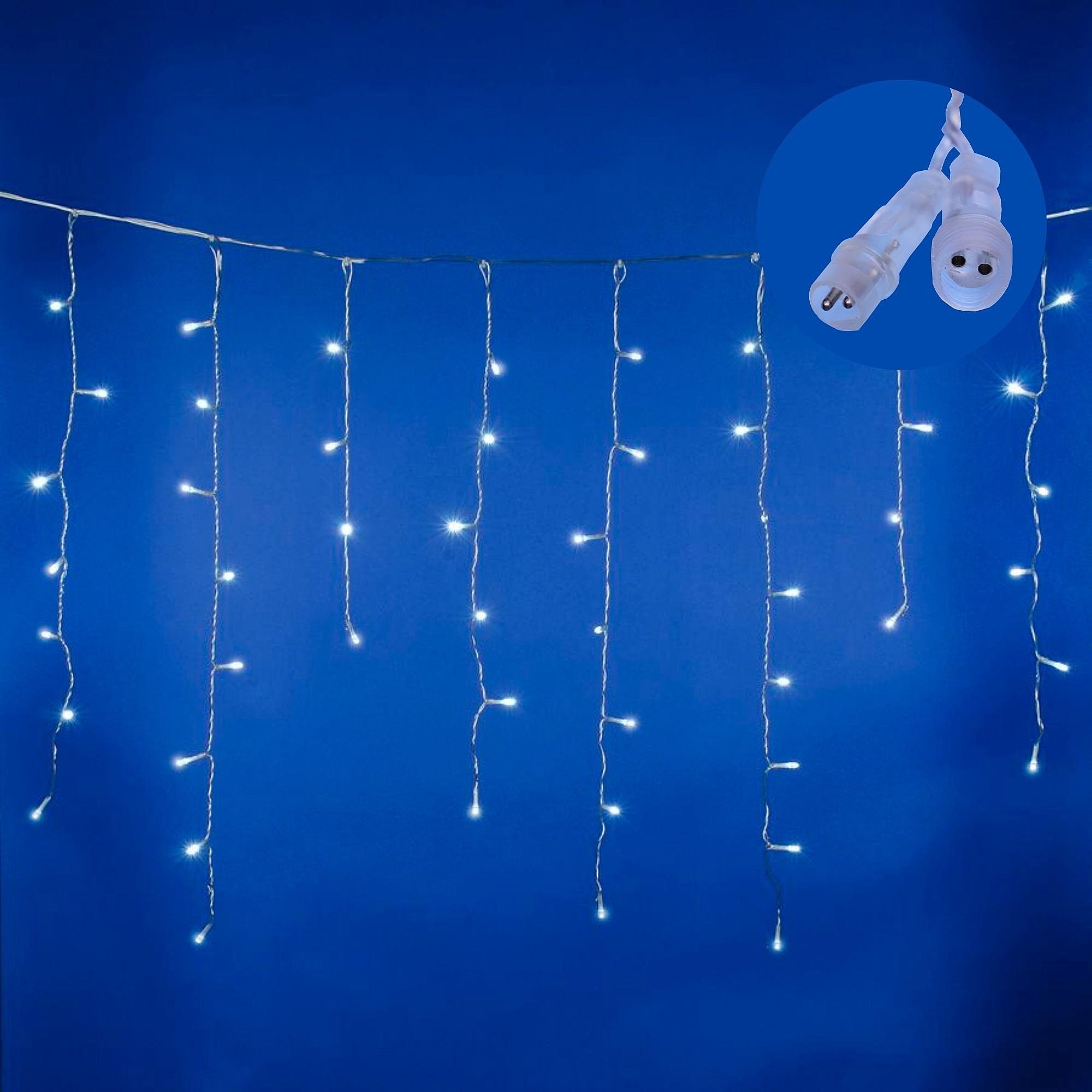 Бахрома светодиодная с эффектом мерцания, 25м Uniel ULD-B25006-440/TTK WHITE IP44