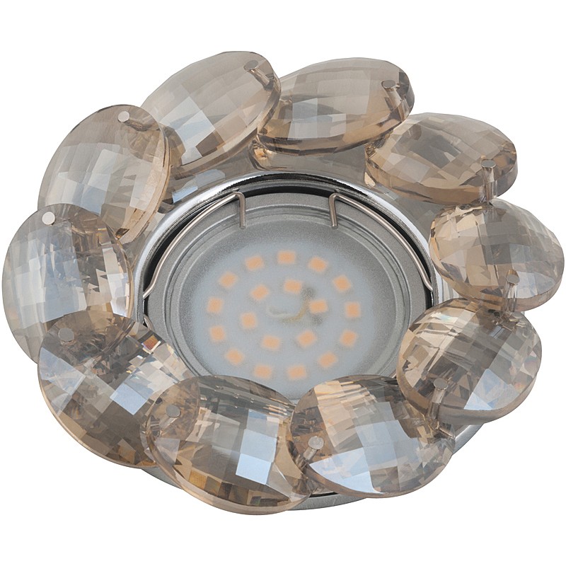 Встраиваемый светильник Fametto Peonia DLS-P114 GU5.3 CHROME/COGNAC