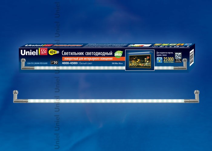 Мебельный светильник Uniel ULM-F31-5,5W/NW IP20 SILVER картон