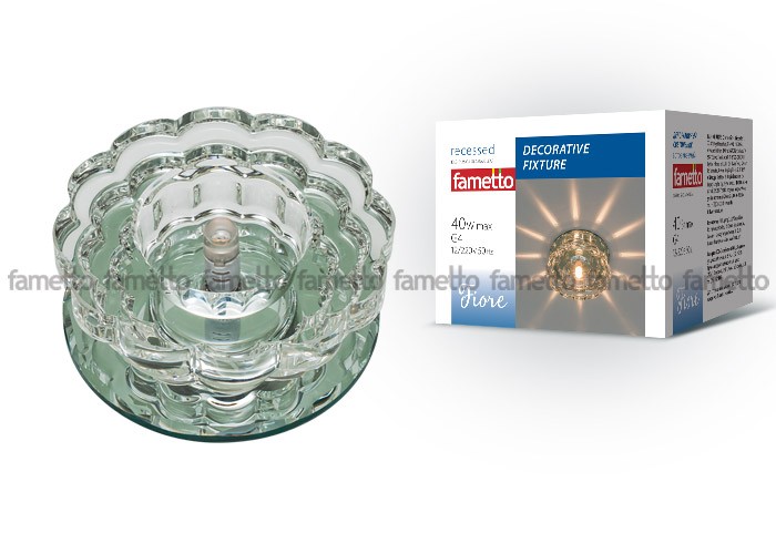 Встраиваемый светильник Fametto Fiore DLS-F125 G4 GLASSY/CLEAR