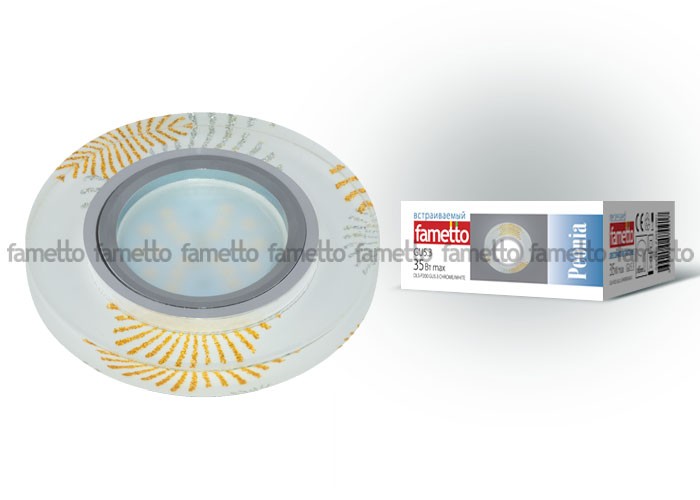 Встраиваемый светильник Fametto Peonia DLS-P200 GU5.3 CHROME/WHITE