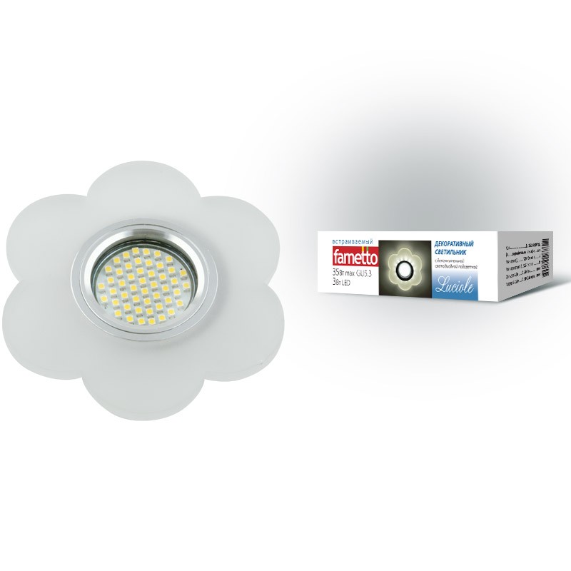 Встраиваемый светильник Fametto Luciole DLS-L126 GU5.3 CHROME/MATT CLEAR