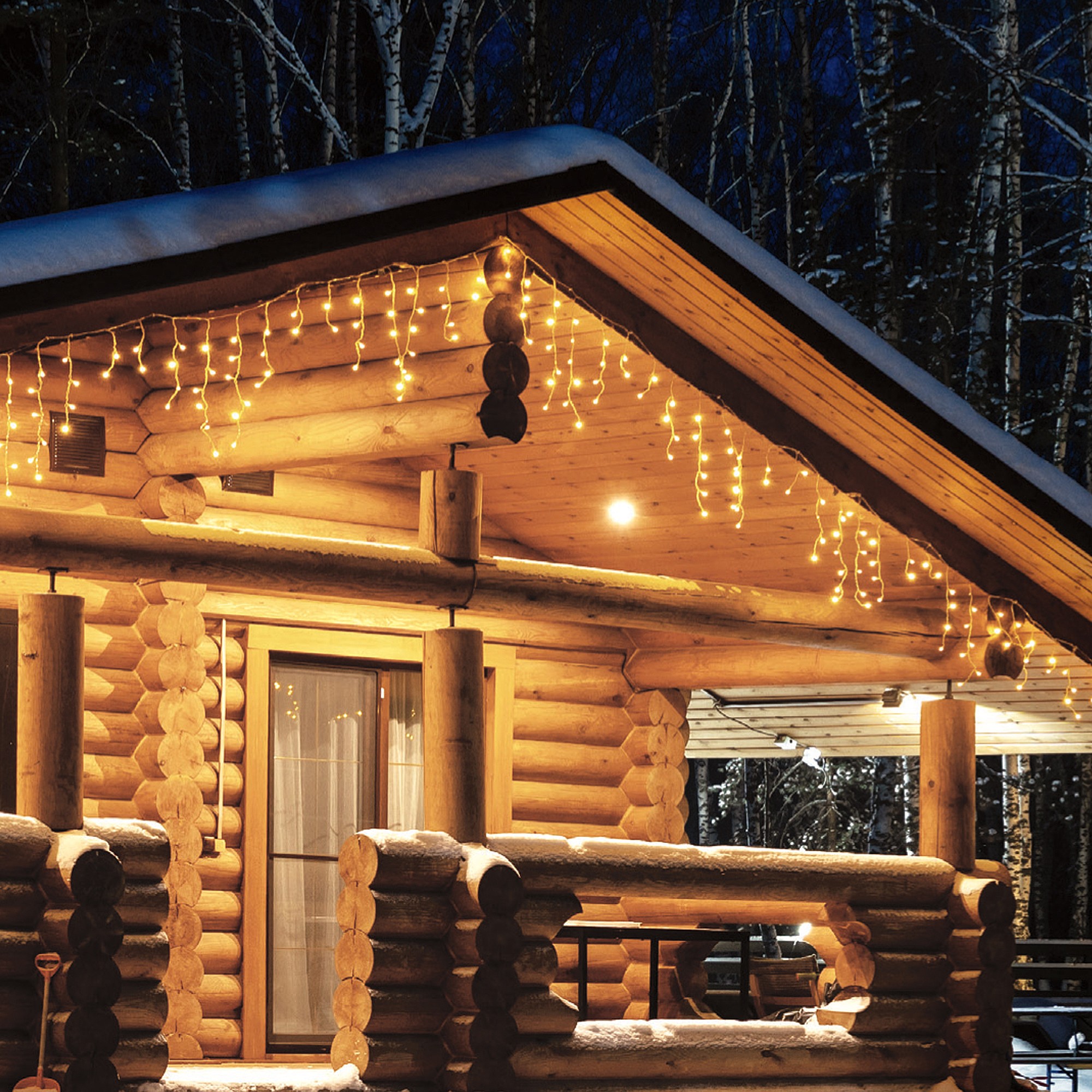 Бахрома светодиодная с эффектом мерцания Uniel ULD-B12006-195/TTK WARM WHITE IP44