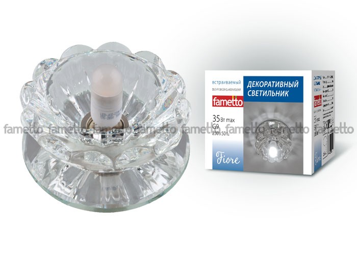 Встраиваемый светильник Fametto Fiore DLS-F108 G9 GLASSY/CLEAR