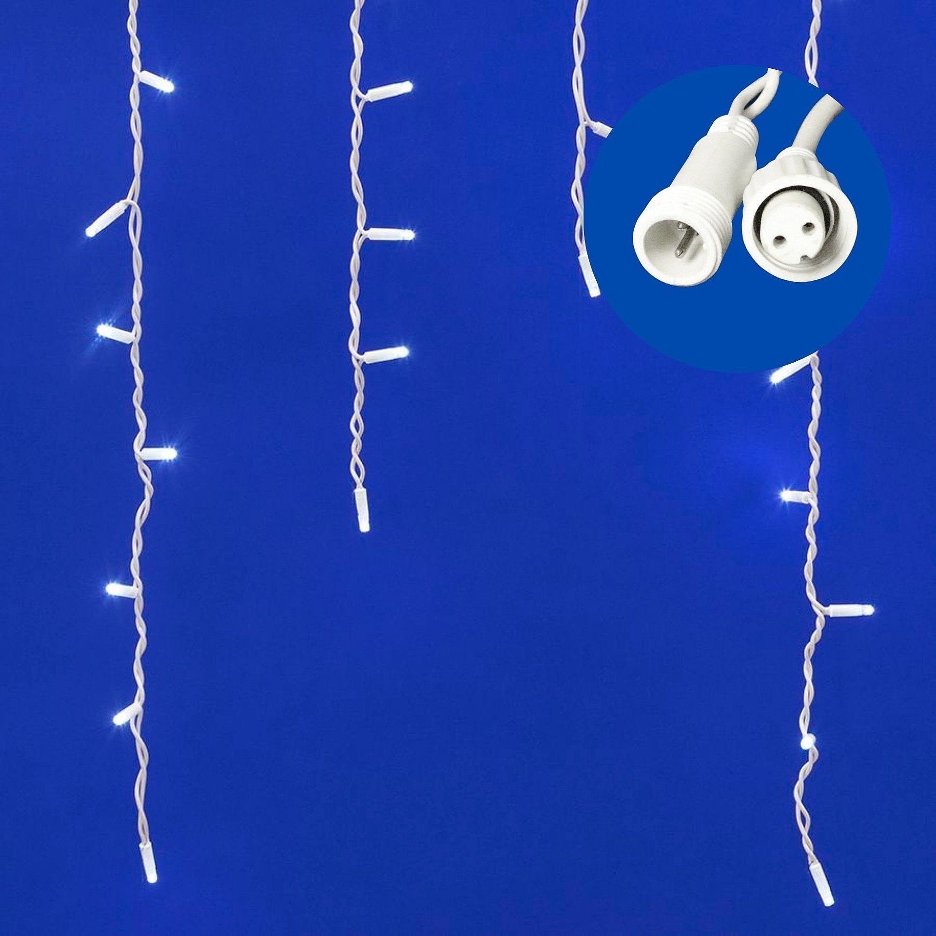 Бахрома светодиодная с эффектом мерцания, 3м Uniel ULD-B3010-200/TWK WHITE IP67