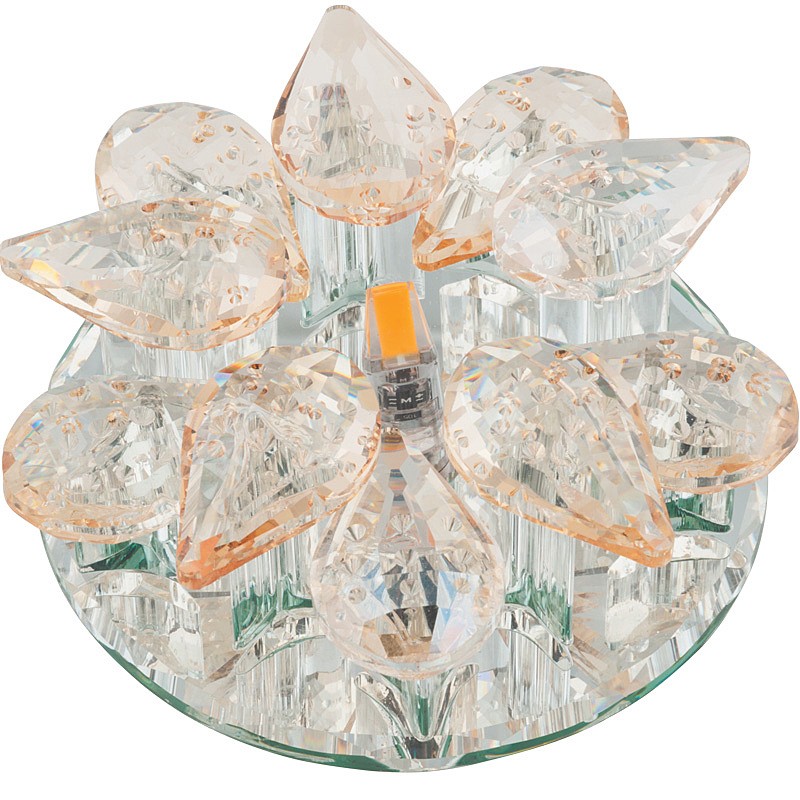 Встраиваемый светильник Fametto Fiore DLS-F129 G4 GLASSY/CHAMPAIGNE