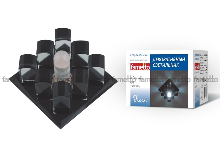 Встраиваемый светильник Fametto Fiore DLS-F118 G9 BLACK/CLEAR