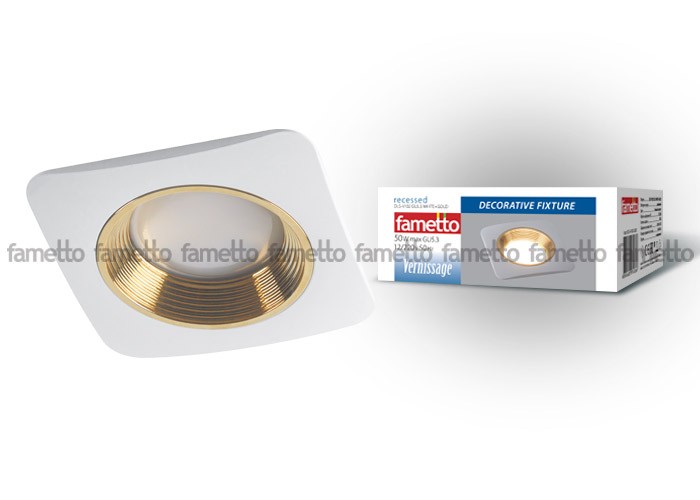Встраиваемый светильник Fametto Vernissage DLS-V102 GU5.3 WHITE+GOLD