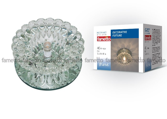 Встраиваемый светильник Fametto Fiore DLS-F124 G4 GLASSY/CLEAR