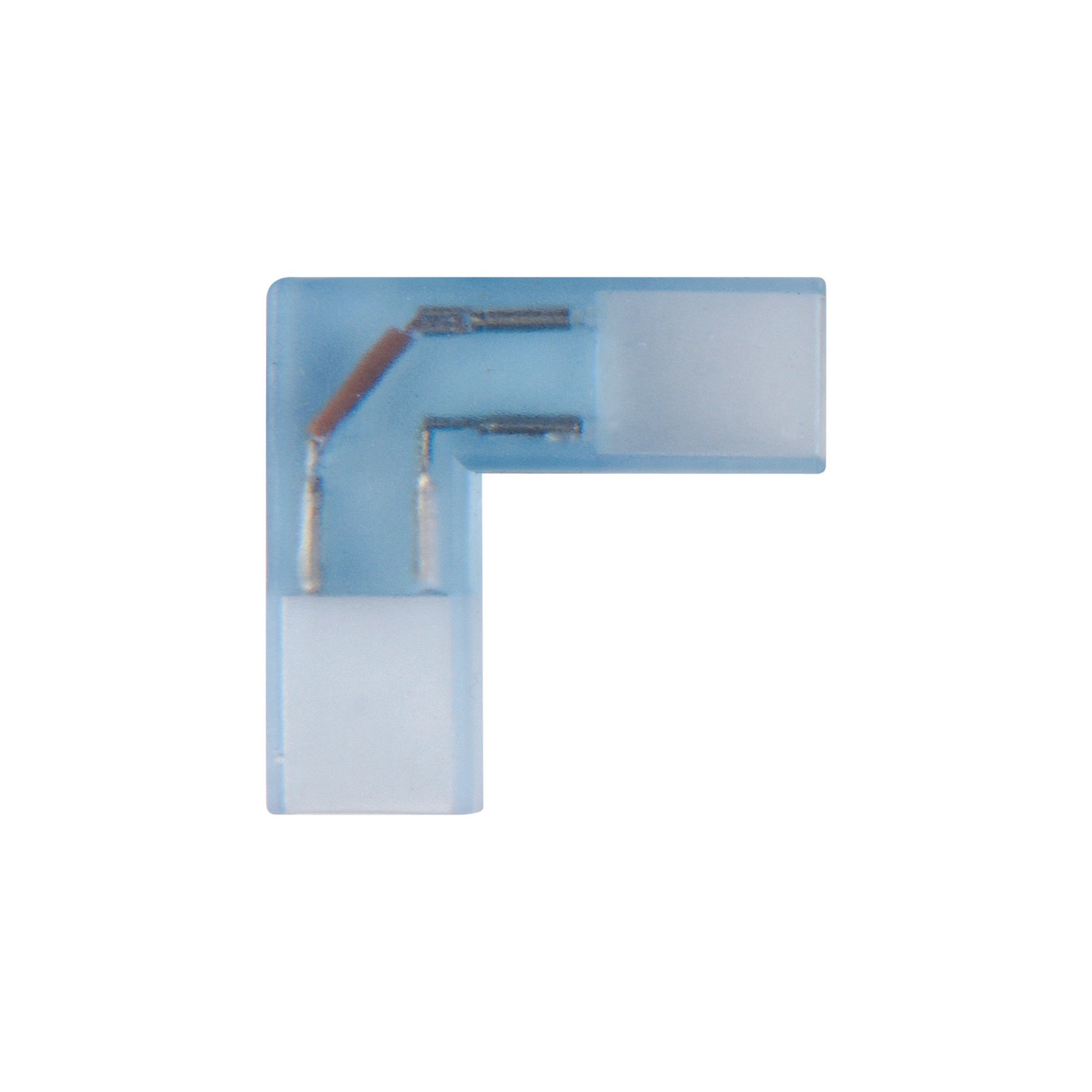 Соединитель контактный L-образный для светодиодных лент 220В 3528 Uniel UTC-K-22/A67-NNN CLEAR 005 POLYBAG