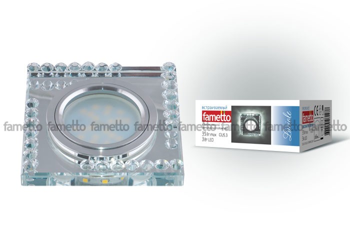 Встраиваемый светильник Fametto Luciole DLS-L101 GU5.3 CHROME/CLEAR