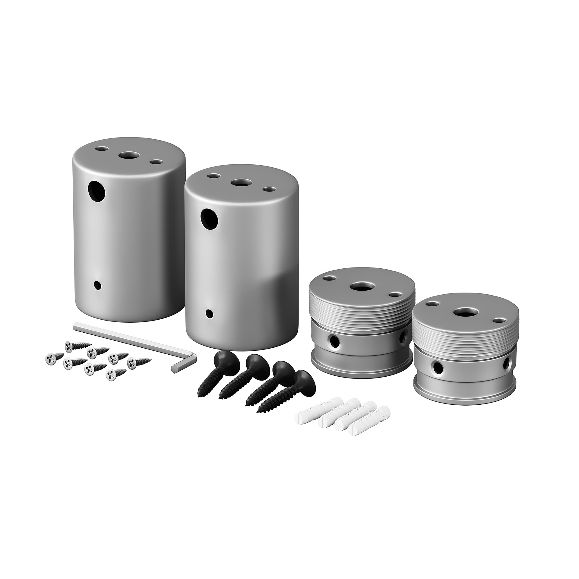 Набор для двухстороннего накладного монтажа Nemo D18 серебро Maytoni Круглый 360° 201153