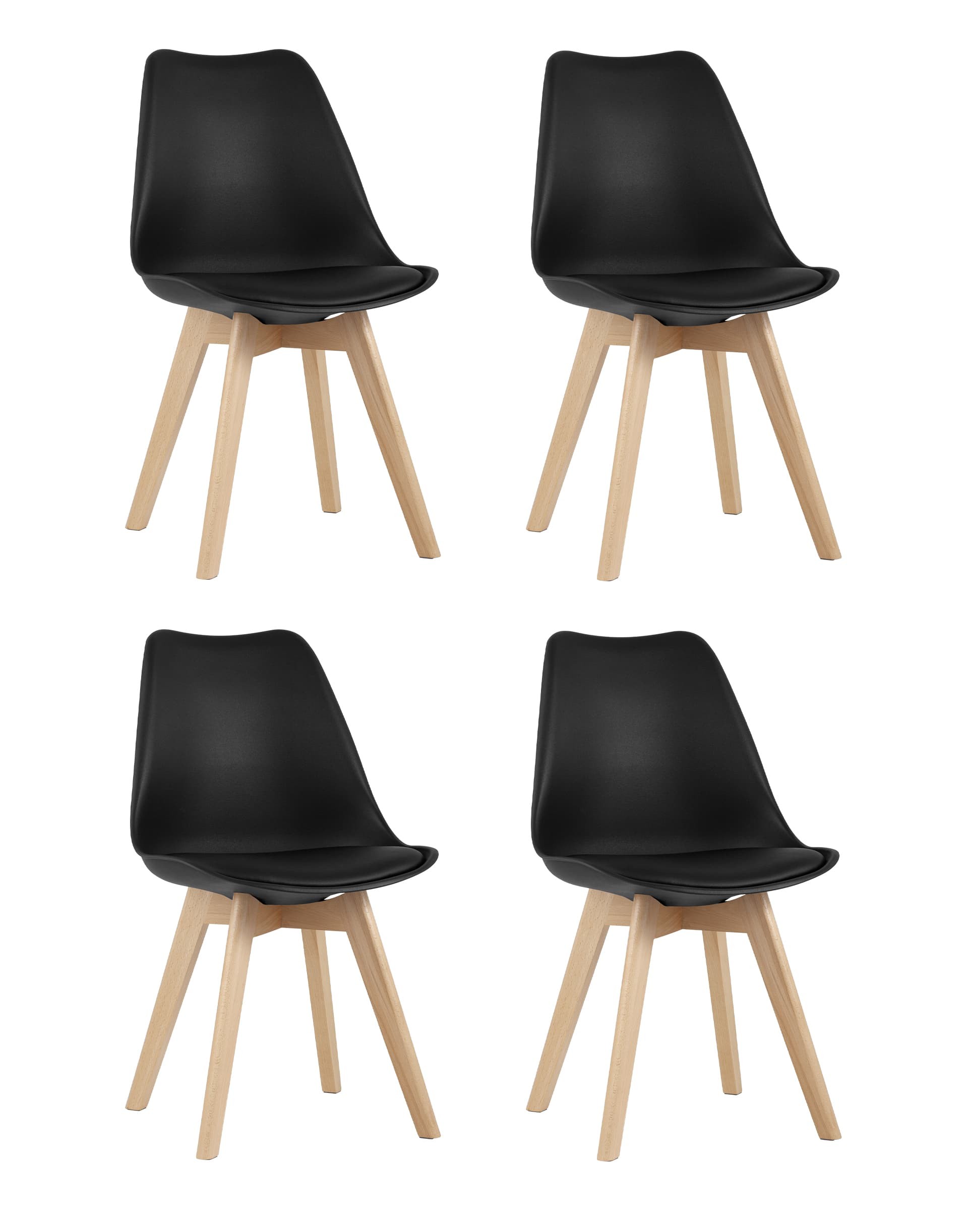 Комплект стульев Stool Group Frankfurt Y863 black X4