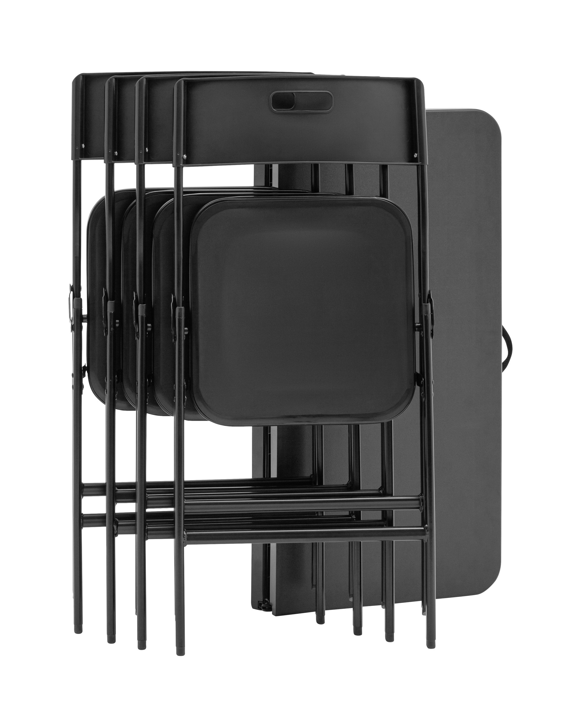 Комплект раскладного стола и стульев Stool Group Кейт YX-ZFP86 black