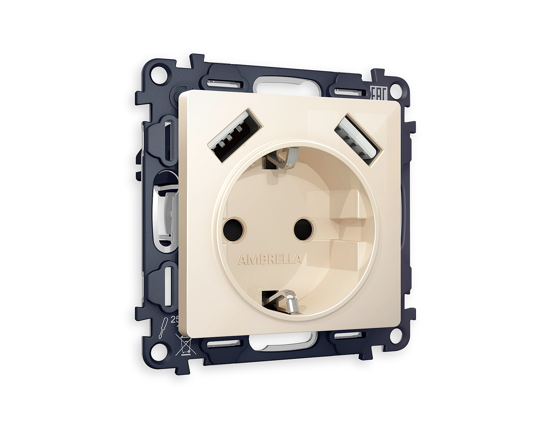 Розетка Ambrella Volt ALFA MA309010