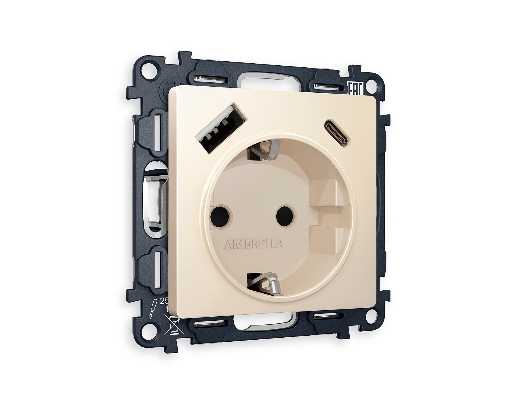 Розетка Ambrella Volt ALFA MA330010