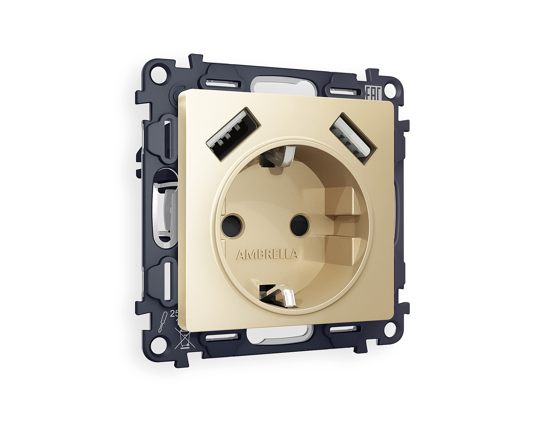 Розетка Ambrella Volt ALFA MA609010