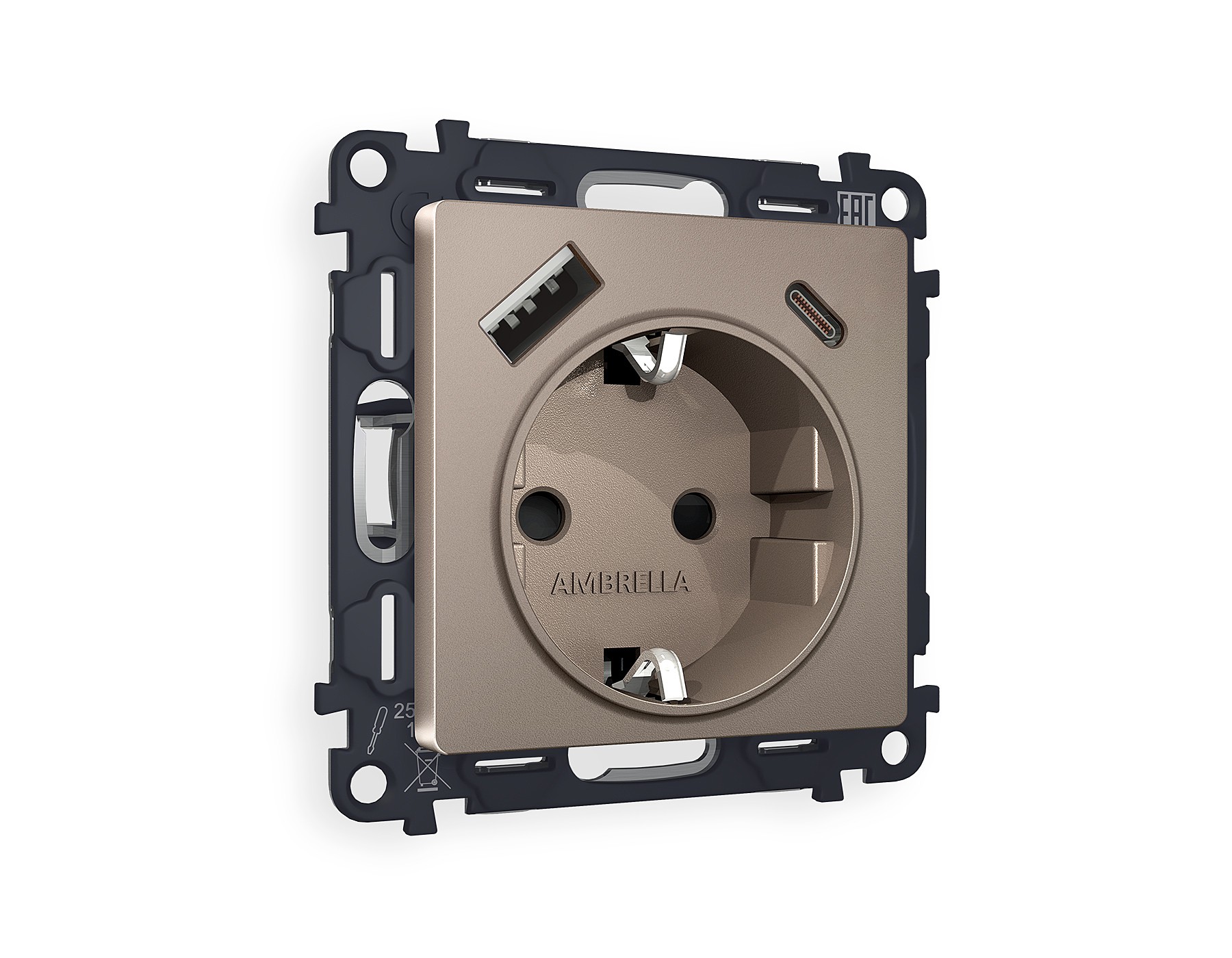 Розетка Ambrella Volt ALFA MA640010