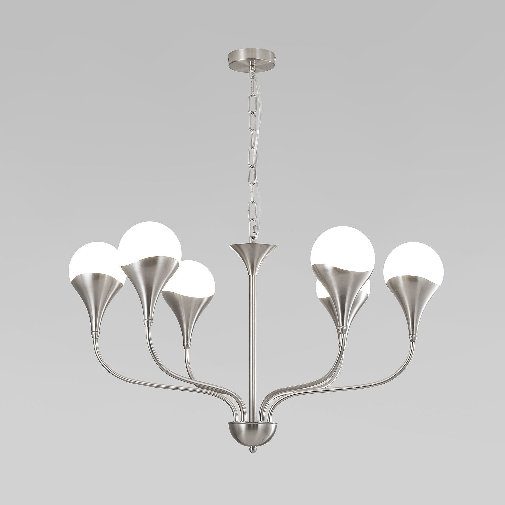 Подвесная люстра Eurosvet Calyx 60169/6 никель Smart